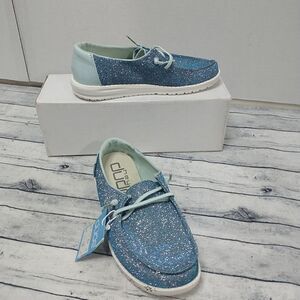 HEY DUDE WENDY DISCO AZUR YOUTH SIZE 1 BLUE